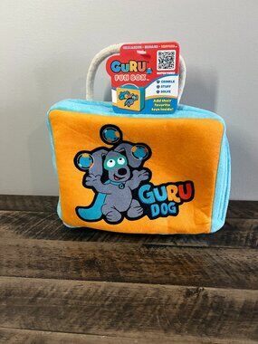 Guru Dog Fun Box Plush Interactive Treat Puzzle Toy NWT